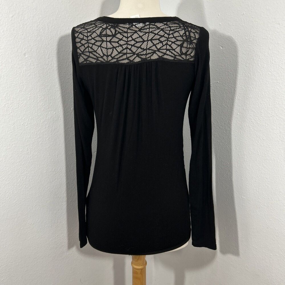 HM Top Womens S Black Mama Henley Maternity Minimalist Preppy Y2K - Picture 3 of 8